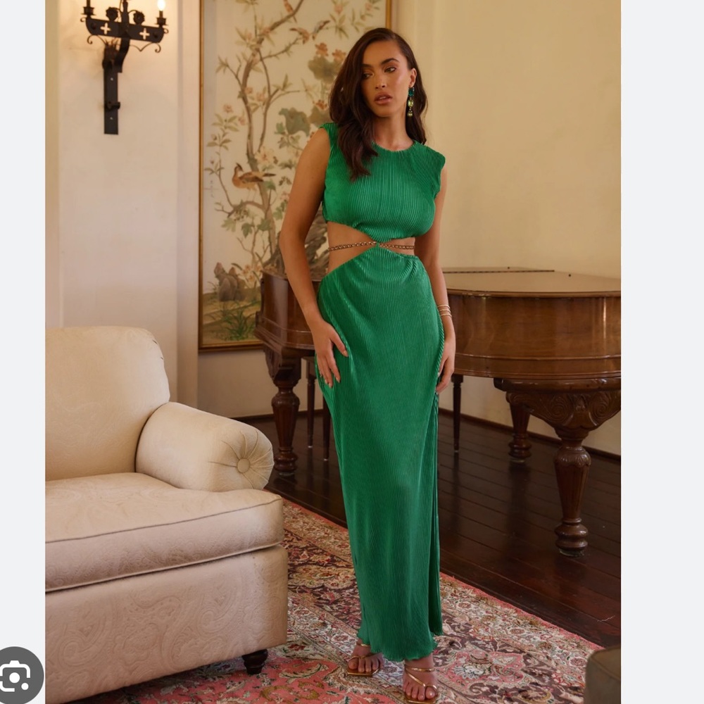 12th Tribe Vittoria Emerald Maxi Dress